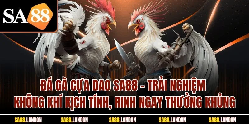 Đá gà cựa dao SA88 - Trải nghiệm không khí kịch tính, rinh ngay thưởng khủng